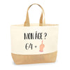 Sac Jute Fête des Mères Fêtes des Pères Mamie Papi Famille Idée Cadeau anniversaire Noël Travail Boulot Métier Départ Retraite Collègue Femme Homme