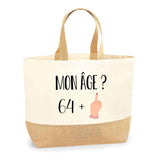 Sac Jute Fête des Mères Fêtes des Pères Mamie Papi Famille Idée Cadeau anniversaire Noël Travail Boulot Métier Départ Retraite Collègue Femme Homme