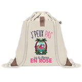 Sac à dos avec pochette J'peux pas Flamant Rose Flemme