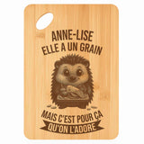 Planche bambou gravée personnalisée femme idée cadeau Fête des Mères apéro 30×20 prénom cuisine plateau fromage anniversaire noel maman mamie