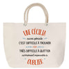 Sac Fête des Mères Mamie Famille Idée Cadeau anniversaire Noël Travail Boulot Métier Départ Retraite Collègue Femme cabas shopping plage