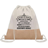Sac Fête des Mères Mamie Maman Cadeau anniversaire Noël Travail Métier Départ Retraite Collègue Femme cabas shopping plage