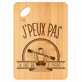 Planche bambou gravée personnalisée femme homme idée cadeau Fête des Mères Fête des Pères apéro papa maman prénom cuisine plateau fromage