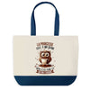 Sac de shopping bleu Princesse Chouette Grain