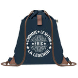 sac a dos homme bleu coton recycle avec pochette idee cadeau utile pour collegue papa ou ami cadeau homme noel anniversaire secret santa ou depart a la retraite sac durable pratique et robuste design sobre et elegant
