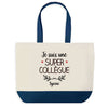 Sac de shopping bleu Syrine Super Collègue