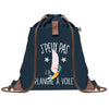 sac a dos bleu coton recycle avec pochette idee cadeau originale pour collegue ami prof ou membre de la famille cadeau mixte noel anniversaire secret santa ou depart au travail sac leger pratique et ecologique design breton moderne