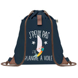 sac a dos bleu coton recycle avec pochette idee cadeau originale pour collegue ami prof ou membre de la famille cadeau mixte noel anniversaire secret santa ou depart au travail sac leger pratique et ecologique design breton moderne