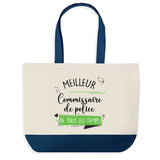 Sac de shopping bleu Meilleur Commissaire de Police de tous les temps