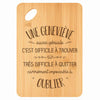 Planche bambou gravée personnalisée femme idée cadeau Fête des Mères apéro 30×20 prénom cuisine plateau fromage anniversaire noel maman mamie