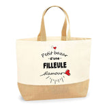 Sac Jute Fête des Mères Fêtes des Pères Mamie Papi Famille Idée Cadeau anniversaire Noël Travail Boulot Métier Départ Retraite Collègue Femme Homme
