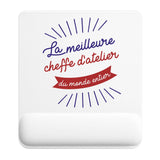 Tapis de souris ergonomique avec repose-poignet, accessoire bureau pour femme et homme, fête des pères, cadeau pas cher, idée cadeau fête des mères, secret santa, départ à la retraite, télétravail et gaming