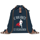 sac a dos bleu coton recycle avec pochette idee cadeau originale pour collegue ami prof ou membre de la famille cadeau mixte noel anniversaire secret santa ou depart au travail sac leger pratique et ecologique design breton moderne