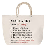 Sac Fête des Mères Mamie Famille Idée Cadeau anniversaire Noël Travail Boulot Métier Départ Retraite Collègue Femme cabas shopping plage