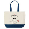 Sac de shopping bleu Bazar d'un Papi d'amour