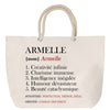 Sac Fête des Mères Mamie Famille Idée Cadeau anniversaire Noël Travail Boulot Métier Départ Retraite Collègue Femme cabas shopping plage
