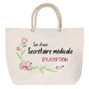 Sac Fête des Mères Mamie Famille Idée Cadeau anniversaire Noël Travail Boulot Métier Départ Retraite Collègue Femme cabas shopping plage
