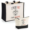 Cabas homme ou femme sac plage ou shopping tote bag pochette trousse Idée cadeau original pour anniversaire Noël travail départ retraite collègue famille fete des mères fetes des pères papa maman mamie papi