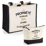 Cabas homme sac plage ou shopping tote bag pochette trousse Idée cadeau original pour anniversaire Noël travail départ retraite collègue famille fetes des pères papa papi