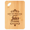 Planche bambou gravée personnalisée homme idée cadeau Fête des Pères apéro 30×20 prénom cuisine plateau fromage anniversaire noel papa papi 