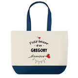 Sac de shopping bleu Bazar d'un Gregory d'amour