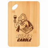 Planche bambou gravée personnalisée femme idée cadeau Fête des Mères apéro 30×20 prénom cuisine plateau fromage anniversaire noel maman mamie