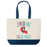Sac de shopping bleu J'peux pas Aide Ménagère