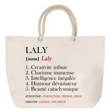 Sac Fête des Mères Mamie Famille Idée Cadeau anniversaire Noël Travail Boulot Métier Départ Retraite Collègue Femme cabas shopping plage
