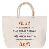 Sac Fête des Mères Mamie Famille Idée Cadeau anniversaire Noël Travail Boulot Métier Départ Retraite Collègue Femme cabas shopping plage