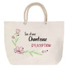 Sac Fête des Mères Mamie Famille Idée Cadeau anniversaire Noël Travail Boulot Métier Départ Retraite Collègue Femme cabas shopping plage