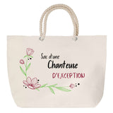 Sac Fête des Mères Mamie Famille Idée Cadeau anniversaire Noël Travail Boulot Métier Départ Retraite Collègue Femme cabas shopping plage