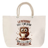 Sac Fête des Mères Mamie Famille Idée Cadeau anniversaire Noël Travail Boulot Métier Départ Retraite Collègue Femme cabas shopping plage