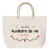 Sac Fête des Mères Mamie Famille Idée Cadeau anniversaire Noël Travail Boulot Métier Départ Retraite Collègue Femme cabas shopping plage