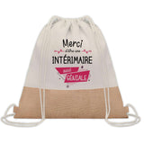 Sac Fête des Mères Mamie Maman Cadeau anniversaire Noël Travail Métier Départ Retraite Collègue Femme cabas shopping plage