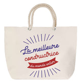 Sac Fête des Mères Mamie Famille Idée Cadeau anniversaire Noël Travail Boulot Métier Départ Retraite Collègue Femme cabas shopping plage