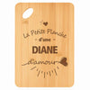 Planche bambou gravée personnalisée femme idée cadeau Fête des Mères apéro 30×20 prénom cuisine plateau fromage anniversaire noel maman mamie