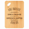 Planche bambou gravée personnalisée femme idée cadeau Fête des Mères apéro 30×20 prénom cuisine plateau fromage anniversaire noel maman mamie