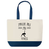 Sac de shopping bleu J'peux pas Fitness