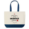Sac de shopping bleu Bazar d'une Urgentiste adorée