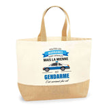 Sac Jute Fête des Mères Fêtes des Pères Mamie Papi Famille Idée Cadeau anniversaire Noël Travail Boulot Métier Départ Retraite Collègue Femme Homme