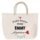 Sac Fête des Mères Mamie Famille Idée Cadeau anniversaire Noël Travail Boulot Métier Départ Retraite Collègue Femme cabas shopping plage