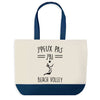 Sac de shopping bleu J'peux pas Beach Volley 2