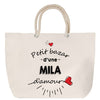 Sac Fête des Mères Mamie Famille Idée Cadeau anniversaire Noël Travail Boulot Métier Départ Retraite Collègue Femme cabas shopping plage