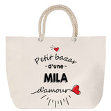 Sac Fête des Mères Mamie Famille Idée Cadeau anniversaire Noël Travail Boulot Métier Départ Retraite Collègue Femme cabas shopping plage
