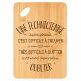 Planche bambou gravée personnalisée femme idée cadeau Fête des Mères apéro 30×20 prénom cuisine plateau fromage anniversaire noel maman mamie