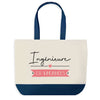 Sac de shopping bleu Ingénieure en Vacances