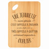Planche bambou gravée personnalisée femme idée cadeau Fête des Mères apéro 30×20 prénom cuisine plateau fromage anniversaire noel maman mamie