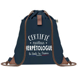 Sac à dos Bleu avec pochette Certifié meilleur Herpétologue