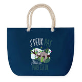 Sac de plage Bleu anse corde J'peux Pas Paresseux