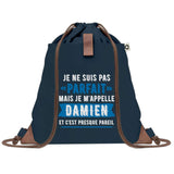 sac a dos homme bleu coton recycle avec pochette idee cadeau utile pour collegue papa ou ami cadeau homme noel anniversaire secret santa ou depart a la retraite sac durable pratique et robuste design sobre et elegant